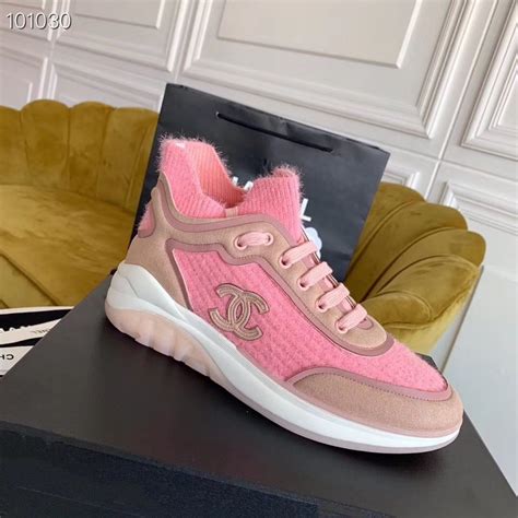 chanel shoes sneakers pink|Chanel tennis shoes pink.